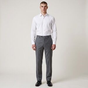 Brooks Brothers Pants Sz 36 Gray Regent Fit Flex Merino Wool Dress Trousers